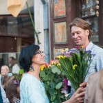 Akimirkos iš pirmosios rankinių kolekcijos „Pasipuošti širdį“ pristatymo Kauno Senamiestyje