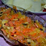 Lašisa su daržovėmis ir grybais