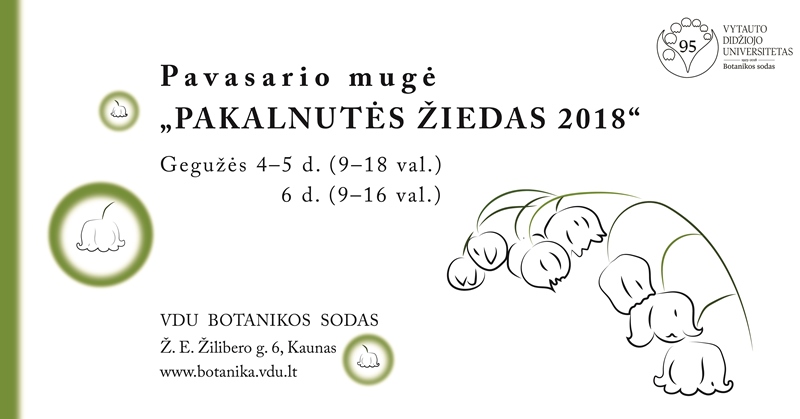VDU Botanikos sode prasideda 19-a mugė „Pakalnutės žiedas 2018“
